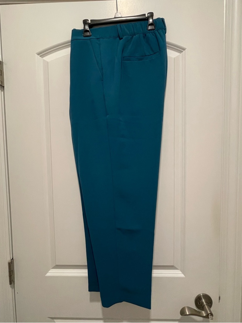 LOFT Teal Straight-Leg Trousers